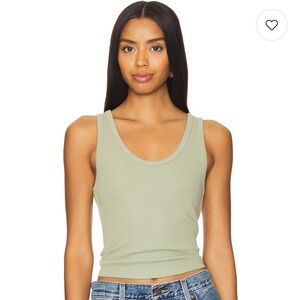 perfectwhitetee Structured Rib Bra Friendly Tank Top